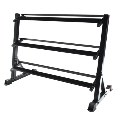 by CAP 51In. 3-Tiered Dumbbell Storage Rack, Black
