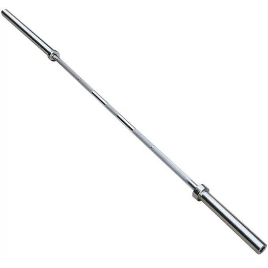 7Ft Chrome Olympic Barbell Bar, Silver