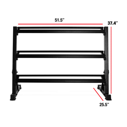 by CAP 51In. 3-Tiered Dumbbell Storage Rack, Black